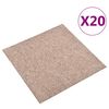 vidaXL Kilimas 20 pcs Smėlio 50 x 50 cm 100% polipropileno