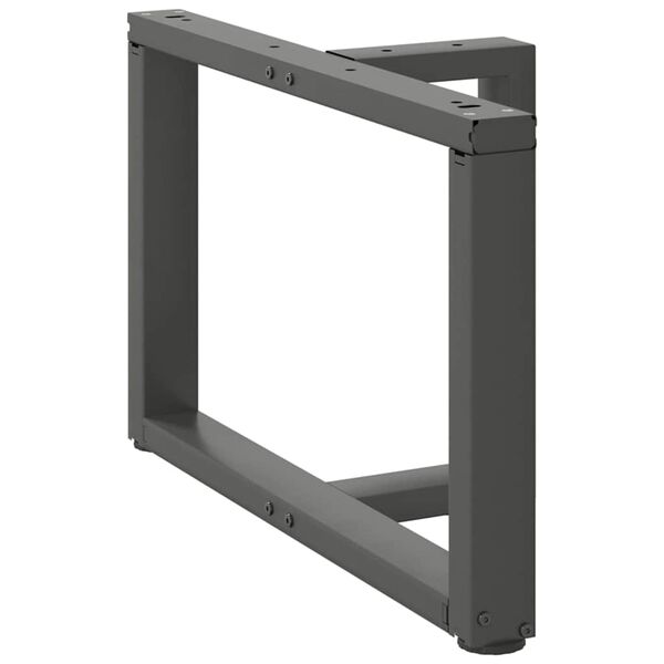 vidaXL Kavos staliuko kojelės, T formos, 2 vnt., antracito spalvos, 60x25x(42-43) cm, plienas