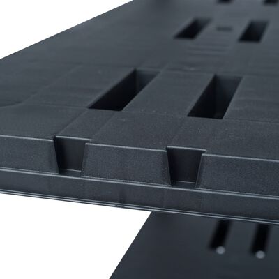 vidaXL Sandėliavimo lentyna, juoda, 90x40x138cm, plastikas, 220kg