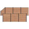 vidaXL Tvoros rinkinys 7 vnt. 1138 x 186 cm WPC ir aliuminis Ruda