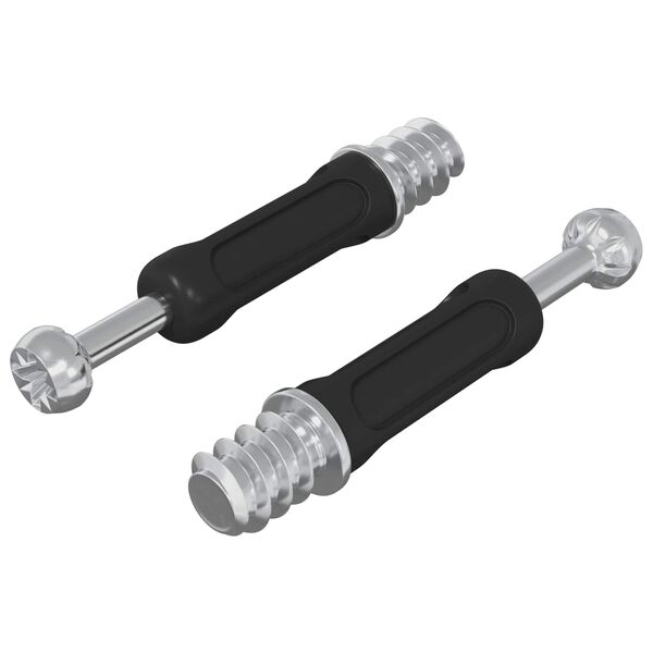 vidaXL Kam&scaron;čio varžtas 2 pcs Sidabrinė ir juoda M6 x 40 mm Metalas