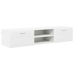 vidaXL Medinė spinta 150 x 39 x 30 cm Balta Apdirbta mediena