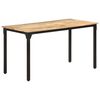 vidaXL Valgomojo stalas, 140x70x76cm, neapdorota mango mediena