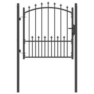 vidaXL Tvoros vartai su smailiais EMMEN 104 x 97 cm Užrakintas
