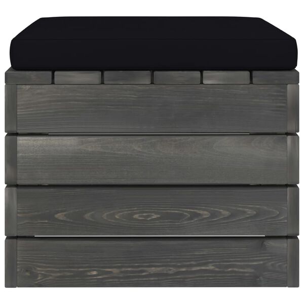 vidaXL Sodo otomanė i&scaron; paletės su pagalvėle, pu&scaron;ies mediena