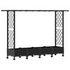 vidaXL Pakeltas lovas su trelėmis ir stogu Juoda 203 x 40 x 127 cm PP