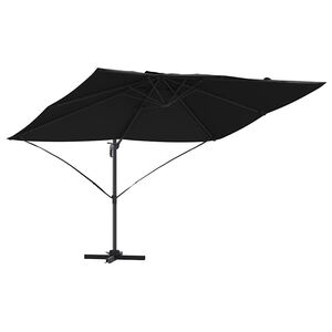 vidaXL Skėtis nuo saulės Juoda 351 x 250 x 260 cm