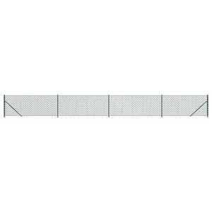 vidaXL Tinklinė tvora su flan&scaron;ais, žalios spalvos, 0,8x10m