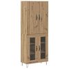 vidaXL Auk&scaron;tas spintelė 2 pcs Amatininkų ąžuolas 69,5 x 34 x 180 cm