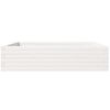 vidaXL Sodo lovelis, baltas, 100x100x23cm, pušies medienos masyvas