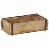 vidaXL Padėklas su saugykla Ruda 30 x 15 x 9 cm Kietas atkurtas medis