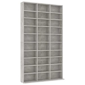 vidaXL Spintelė kompaktiniams diskams, betono, 102x23x177,5cm, mediena