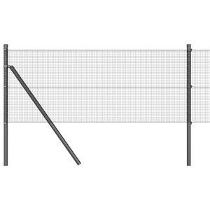 vidaXL Suvirintas vielos tvora žemės tvirtinimas 50 x 0,6 m Pilka