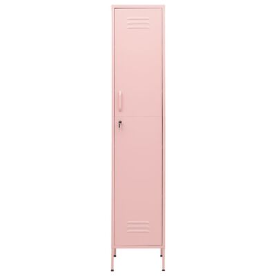 vidaXL Persirengimo spintelė, rožinė, 35x46x180cm, plienas