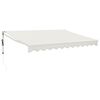 vidaXL Automatinė i&scaron;traukiama markizė, kreminės spalvos, 3,5x2,5m