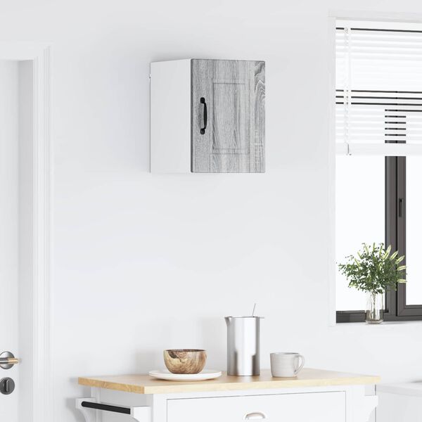 vidaXL Virtuvės spintelė su lentyna Pilkas Sonoma 30 x 31 x 40 cm