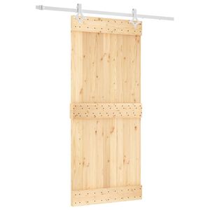 vidaXL Slankios durys 90 x 210 cm Natūrali ir Balta