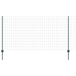 vidaXL Euro tvoros su stulpu 25 x 1,2 m PVC dengtas plienas Žalia
