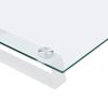 vidaXL Monitoriaus stovas, baltas, 60x35x8 cm, stiklas ir metalas