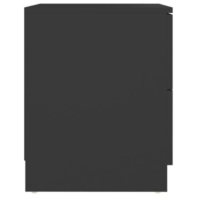 vidaXL Naktinė spintelė, juodos spalvos, 40x40x50cm, apdirbta mediena