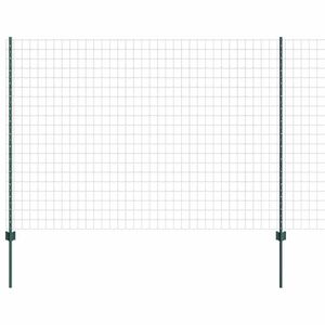 vidaXL Euro tvoros su stulpu 10 x 1,5 m PVC dengtas plienas Žalia
