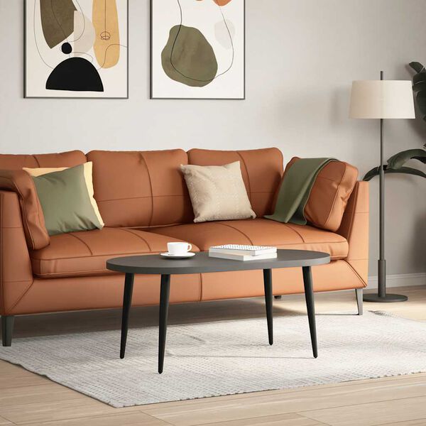 vidaXL Kavos staliuko kojelės, kūginės, 4 vnt., juodos, 42-43 cm, plienas