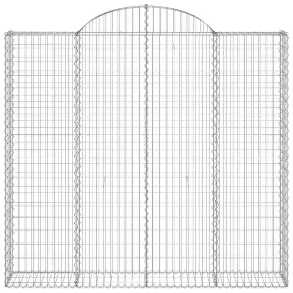 vidaXL Išlenkti gabiono krepšiai, 4vnt., 200x50x180/200cm, geležis