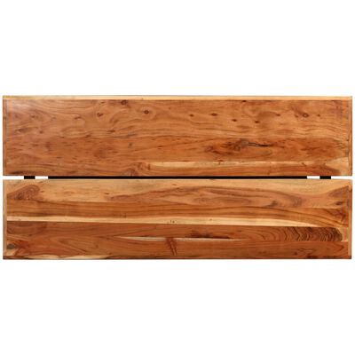 vidaXL Baro komplektas, 7 dalių, rausvosios dalbergijos mediena, oda