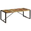vidaXL Valgomojo stalas, 220x100x75cm, perdirbtos medienos masyvas