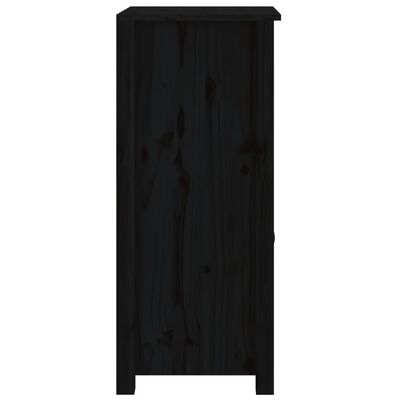 vidaXL Šoninė spintelė, juoda, 40x35x80cm, pušies medienos masyvas