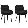 vidaXL Valgomojo kėdės 2 pcs Aksomas Juoda 59 x 59,5 x 90 cm