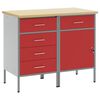 vidaXL Darbo spinta 2 vnt. Raudona ir pilka 100 x 55 x 85 cm