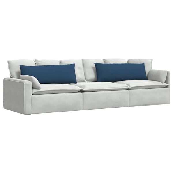 vidaXL Sofa Pagalvės 2 pcs Mėlyna 120 x 40 cm audinys