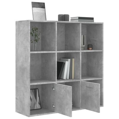 vidaXL Spintelė knygoms, betono pilka, 98x30x98cm, apdirbta mediena