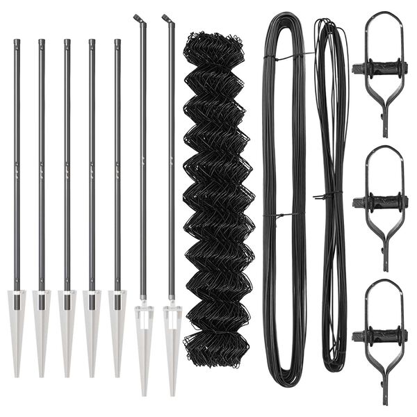 vidaXL Tvorelės stulpas Pilka 10 x 1,2 m (60 x 60 mm tinklelis)