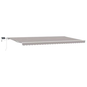 vidaXL I&scaron;traukiama markizė &Scaron;viesiai pilka 600 &times; 350 cm