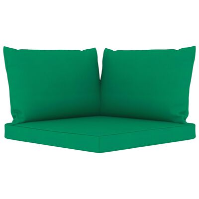 vidaXL Keturvietė sodo sofa su žalios spalvos pagalvėlėmis