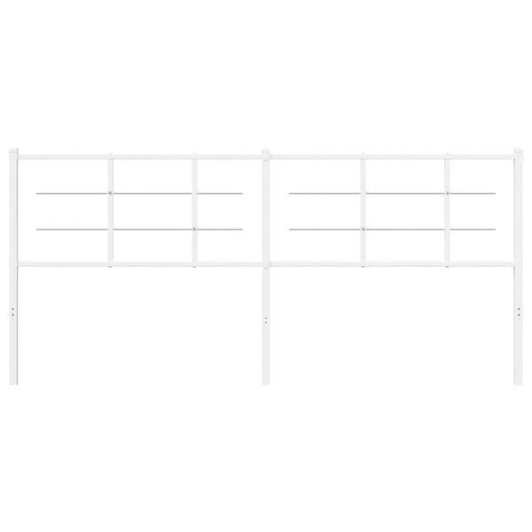 vidaXL Metalinis pakaitinis galvūgalis, baltos spalvos, 193cm