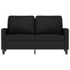 vidaXL Dvivietė sofa, juodos spalvos, 120cm, aksomas