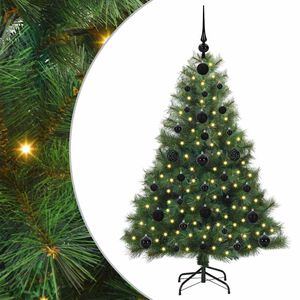 vidaXL Dirbtinė Kalėdų eglutė su 150 LED Žalia 120 cm PE ir PVC