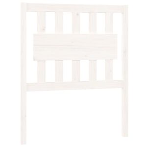 vidaXL Lovos galvūgalis, baltas, 80,5x4x100cm, pu&scaron;ies medienos masyvas