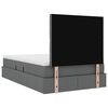 vidaXL Lova su daiktų laikymo vieta ir LED Tamsiai pilka 120 x 190 cm