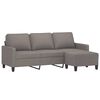 vidaXL Trivietė sofa su pakoja, taupe spalvos, 180cm, audinys