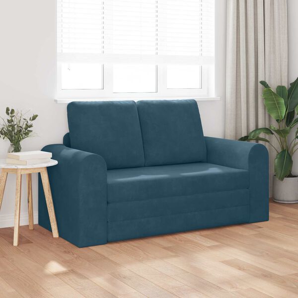 vidaXL Sofa lova 60cm Mėlyna Aksomas