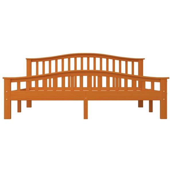 vidaXL Lovos rėmas su 2 stalčiais, medaus rudas, 180x200cm, pušis