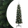 vidaXL Dirbtinė siaura kalėdinė eglutė su žaisliuku 120 cm 150 LED