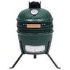 vidaXL Keramikinė Kamado kepsninė-rūkykla, 56 cm, žalia spalva