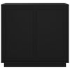 vidaXL &Scaron;oninė spintelė, juodos spalvos, 80x34x75cm, apdirbta mediena