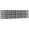 vidaXL Lauko voljeras &scaron;unims, plienas, 12,9m&sup2;