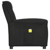 vidaXL Masažinis krėslas, juodos spalvos, mikropluo&scaron;to audinys
